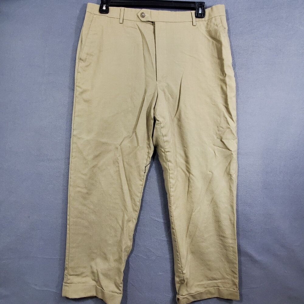 Joseph & Feiss Pants Mens Waist Size 38 Wool Tan Comfort Stretch